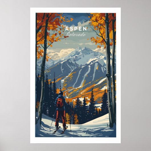 Aspen Print Ski Poster 1 (Vorne)