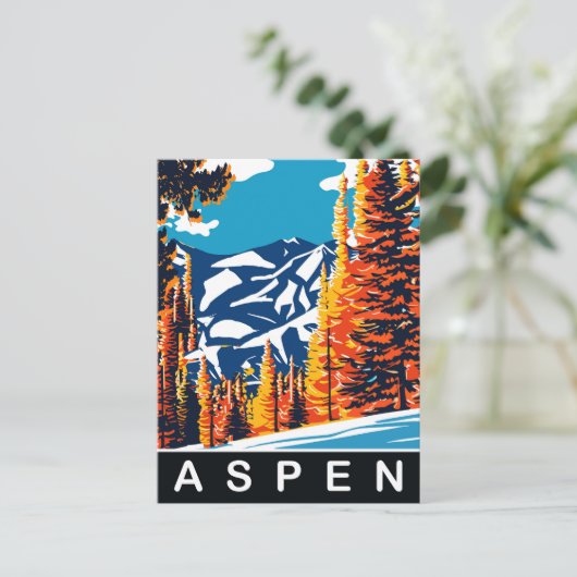 Aspen, Reise Postkarte (Stehend Vorderseite)