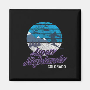 Aspen S Colorado Usa Ski Resort Snowboarden Magnet
