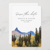Aspen Save the Date Colorado Wedding Einladung (Vorne/Hinten)