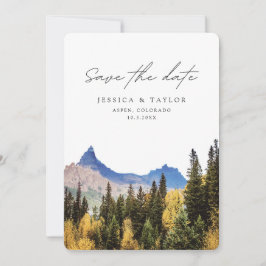 Aspen Save the Date Colorado Wedding Einladung