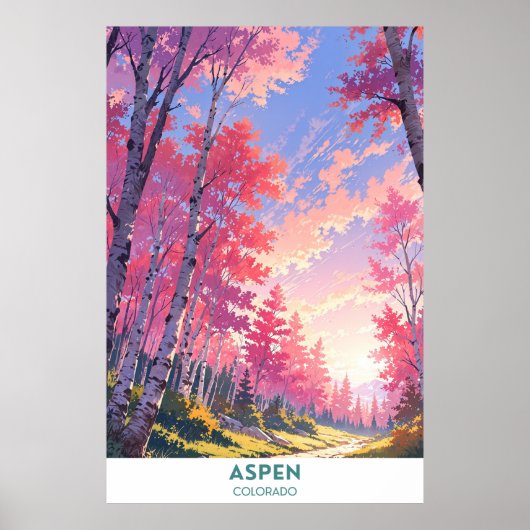 Aspen - Schöner Weg - Colorado Poster (Vorne)