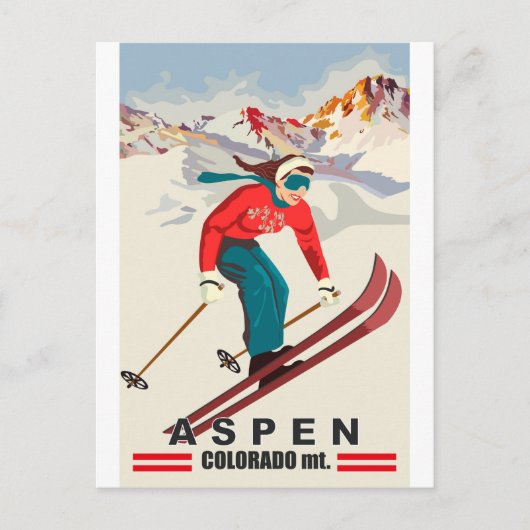 Aspen Ski, Colorado Berge Postkarte (Vorderseite)