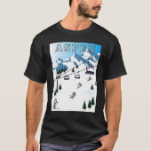 Aspen Ski Rocky Mountains Wintersport Ski Rescue T-Shirt (Vorderseite)