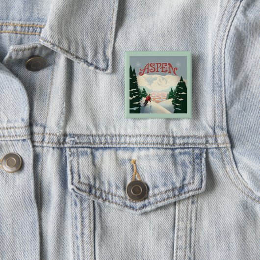 Aspen Skier | Colorado Button (Beispiel)