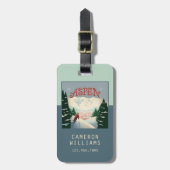 Aspen Skier | Colorado Gepäckanhänger (Vorderseite vertikal)