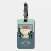 Aspen Skier | Colorado Gepäckanhänger (Rückseite vertikal)