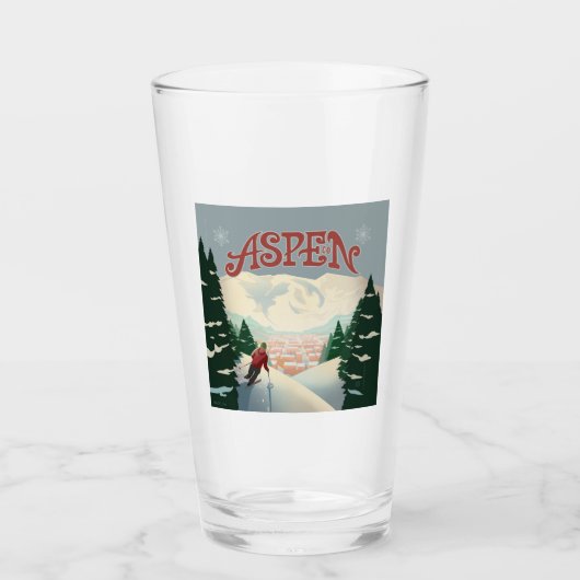 Aspen Skier | Colorado Glas (Vorderseite)