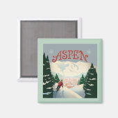 Aspen Skier | Colorado Magnet (Vorderseite/Rückseite)