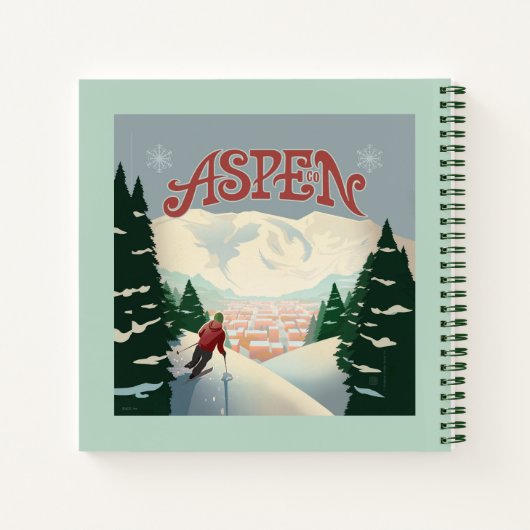 Aspen Skier | Colorado Notizblock (Rückseite)
