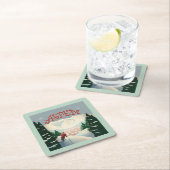 Aspen Skier | Colorado Rechteckiger Pappuntersetzer (Vor Ort)