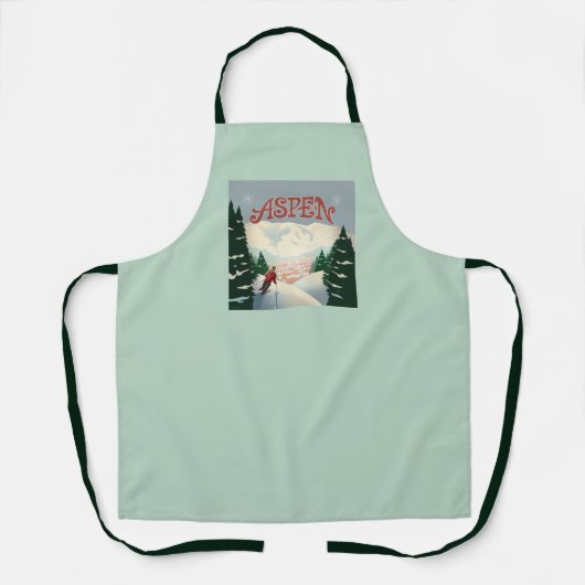 Aspen Skier | Colorado Schürze (Vorderseite)