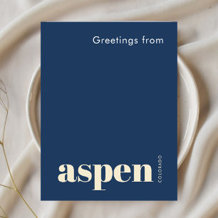 Aspen Snowmass Colorado moderner Urlaub Postkarte