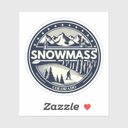 Aspen Snowmaß | Colorado Ski, Snowboardgeschenke Aufkleber (Blatt)
