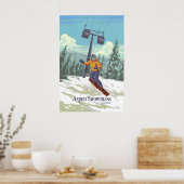 Aspen Snowmass Colorado Skigebiet Poster (Küche)