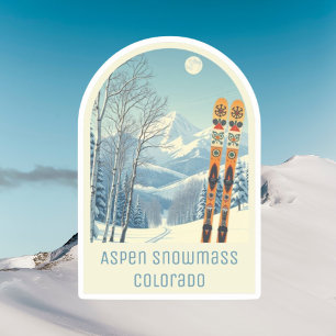Aspen Snowmass Colorado Skiurlaubs-Souvenir Aufkleber