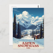 Aspen Snowmass Ski Resort Colorado Postkarte (Vorne/Hinten)