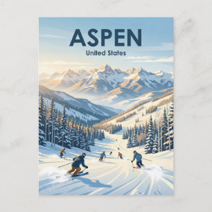 Aspen Snowmass Ski Resort Colorado Postkarte