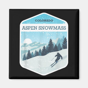 Aspen Snowmass Skigebiet Colorado Snowboardfahren Magnet
