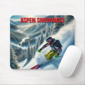 Aspen Snowmassenskifahrer Mousepad (Mit Mouse)