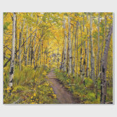 Aspen Tree Forest im Herbst Geschenkpapier (Flach)