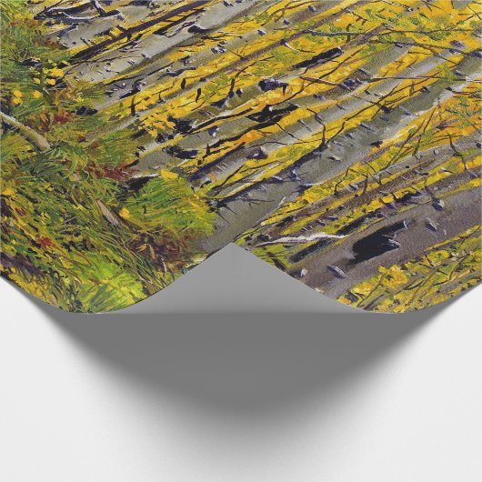 Aspen Tree Forest im Herbst Geschenkpapier (Ecke)