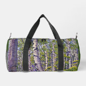Aspen Tree Forest in Purple & Green – Art  Duffle Bag (Rückseite)