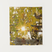Aspen Tree mit Gelbfall Foliage Sunburst 34x40 Wandteppich (Vorderseite)