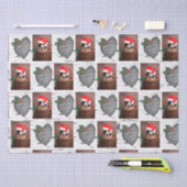 Aspen Tree Rustic Wood Heart Family Foto Xmas Wra Seidenpapier (Handwerk)