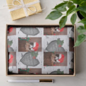 Aspen Tree Rustic Wood Heart Family Foto Xmas Wra Seidenpapier (Geschenk)