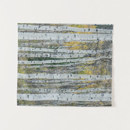 Aspen Tree Trunks | Aspen, Colorado Wandteppich (Vorderseite (Horizontal))