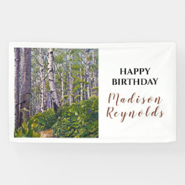 Aspen Tree Woodland Banner
