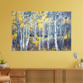 Aspen Trees Forest in Fall Foliage Leinwanddruck (Insitu (Wohnzimmer))