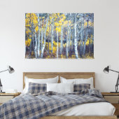 Aspen Trees Forest in Fall Foliage Leinwanddruck (Insitu (Schlafzimmer))
