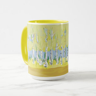 ASPEN Trees handgemalt Original Kaffeemaschine Tas Tasse
