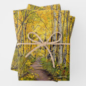 Aspen Trees in den Herbstfarben Geschenkpapier Set (Beispiel)
