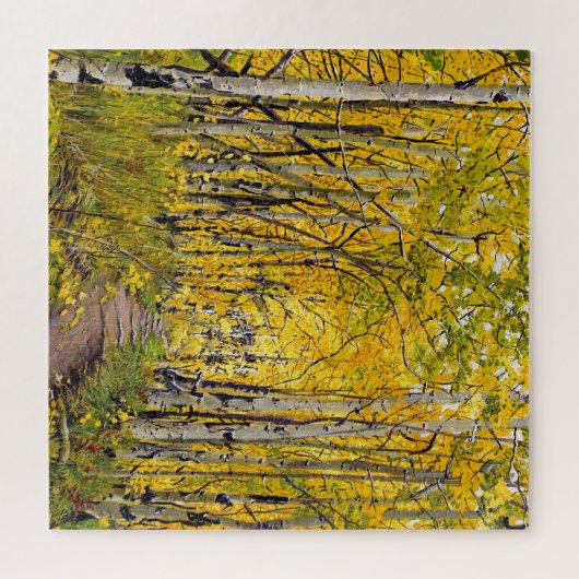 Aspen Trees in den Herbstfarben Puzzle (Horizontal)