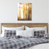 Aspen Trees in the Morning Mist Leinwanddruck (Insitu (Schlafzimmer))