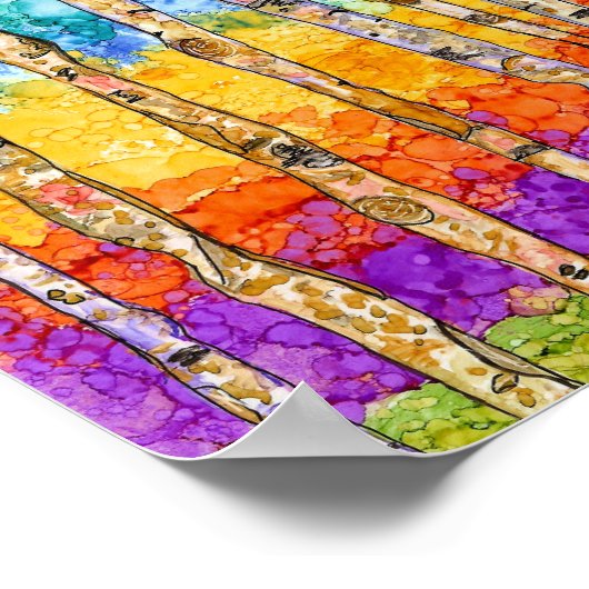 Aspen Trees Poster - 10" x 8" (Ecke)