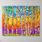 Aspen Trees Poster - 10" x 8" (Vorne)