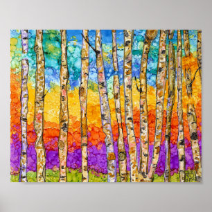 Aspen Trees Poster - 10" x 8"