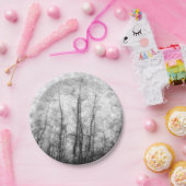 Aspen Trees - Schwarz und Weiß Pappteller (Party)