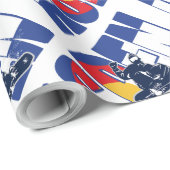 Aspen und Snowboarder Geschenkpapier (Rolleneckpunkt)