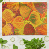 Aspen verlässt Collage festes Gemisch 1 Geschirrtuch (Gefaltet)