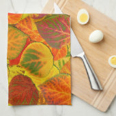 Aspen verlässt Collage festes Gemisch 1 Geschirrtuch (Viertel Falte)