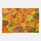 Aspen verlässt Collage festes Gemisch 1 Geschirrtuch (Horizontal)