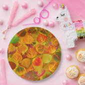 Aspen verlässt Collage festes Gemisch 1 Pappteller (Party)