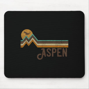 Aspen Vintage Männer Frauen 70er Jahre Kunstwerk Mousepad