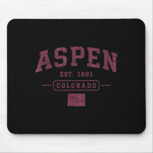 Aspen Vintage-Sport Colorado Athletik Retrolook Mousepad