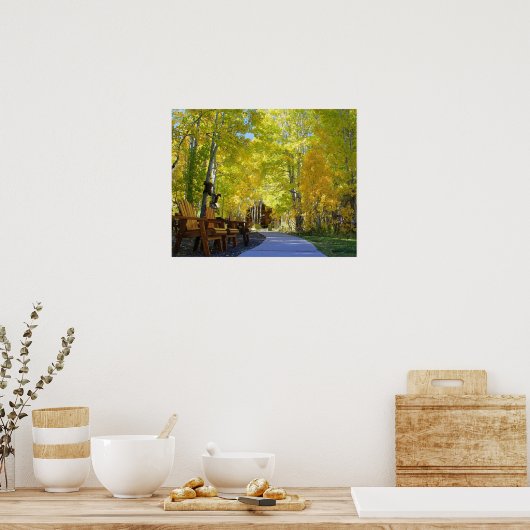 "Aspen Walkway", Landblick, Herbst Poster (Küche)